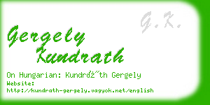 gergely kundrath business card